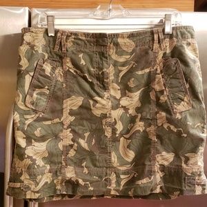 Camouflage Skirt Ann Taylor Loft 10